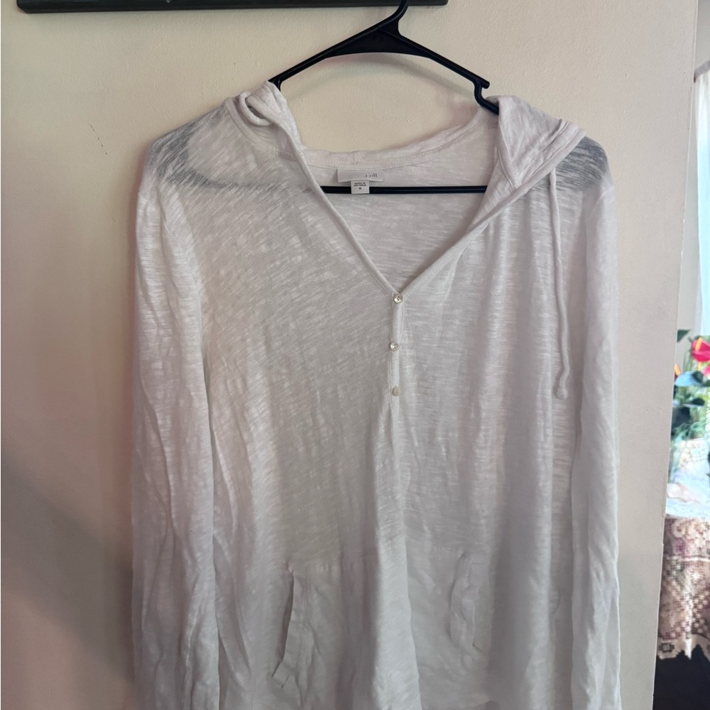 J. Jill White Hooded Top